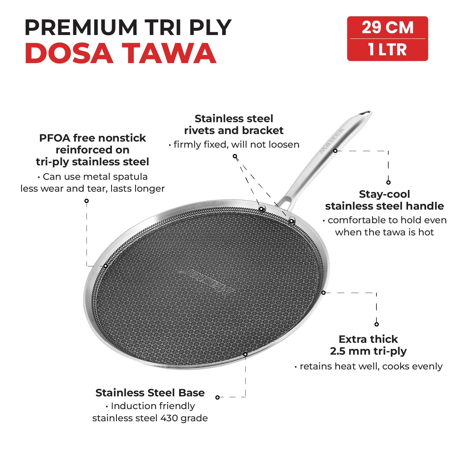 Titan Pro 29cm Dosa Tawa - Master