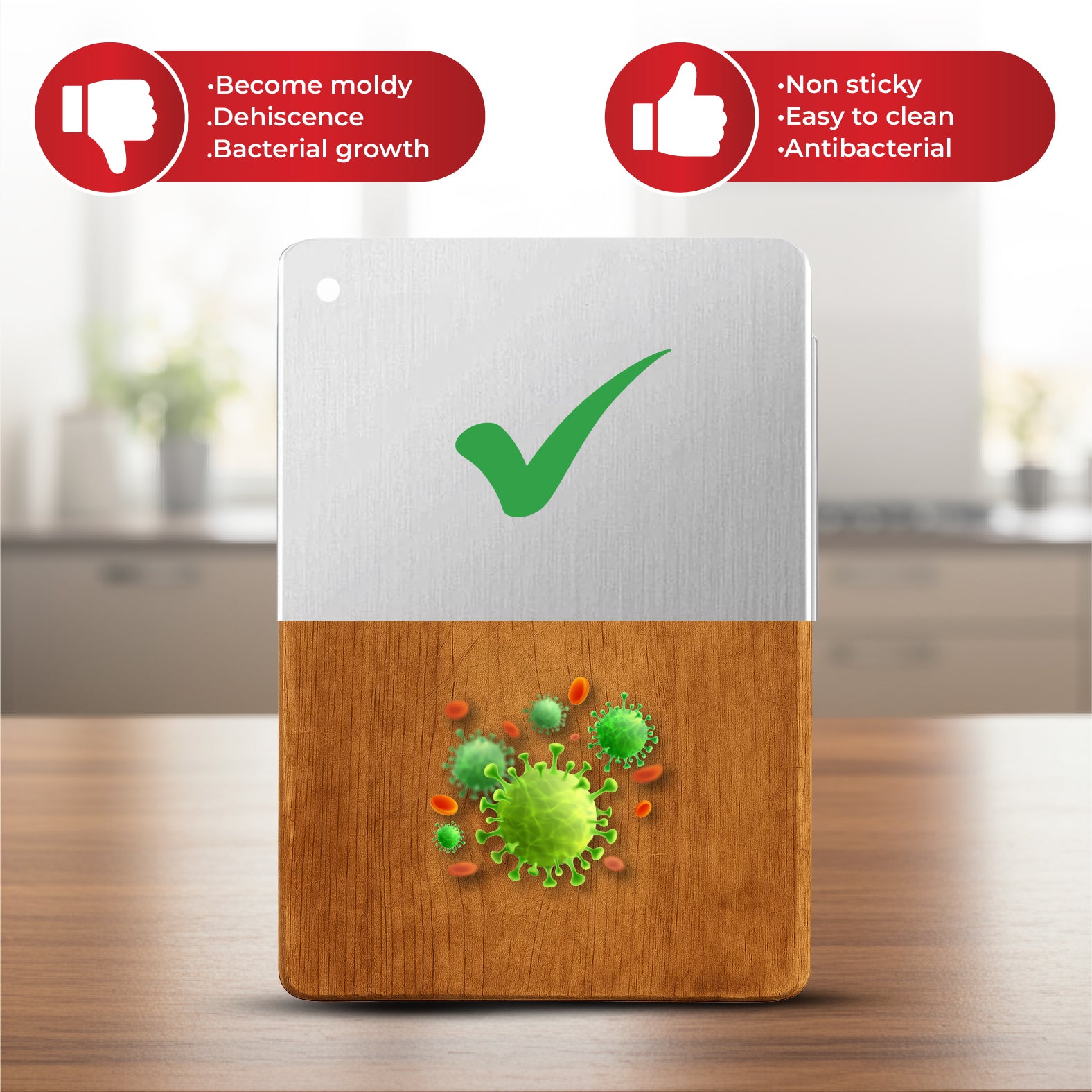 Slice Stainless Steel Cutting Board - Large Table Top - Master