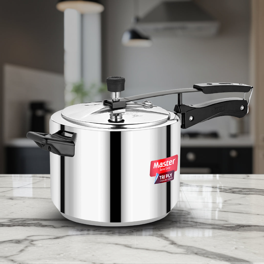 Ferrox 5L Triply Inner Lid Pressure Cooker - Induction Base - Master