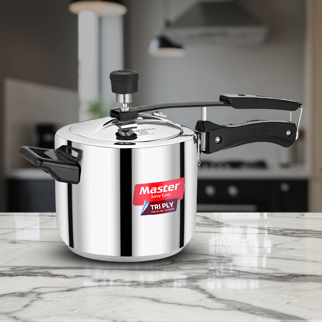 Ferrox 3L Triply Inner Lid Pressure Cooker - Induction Base - Master