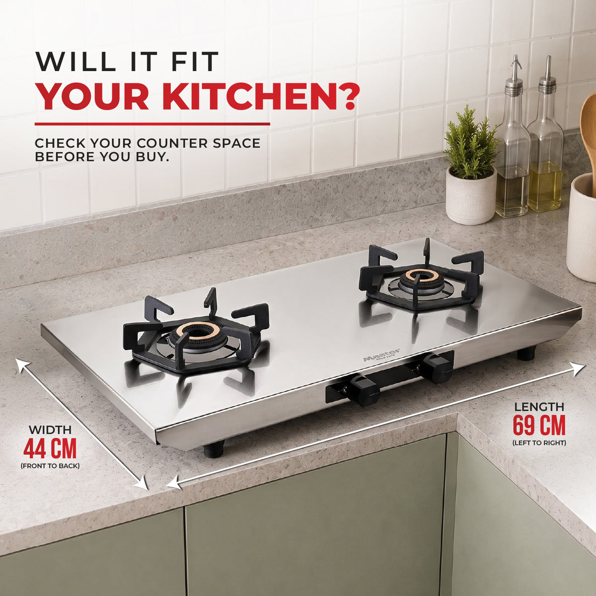 Altis Premium Stainless Steel LPG Gas Stove – 2 Burner