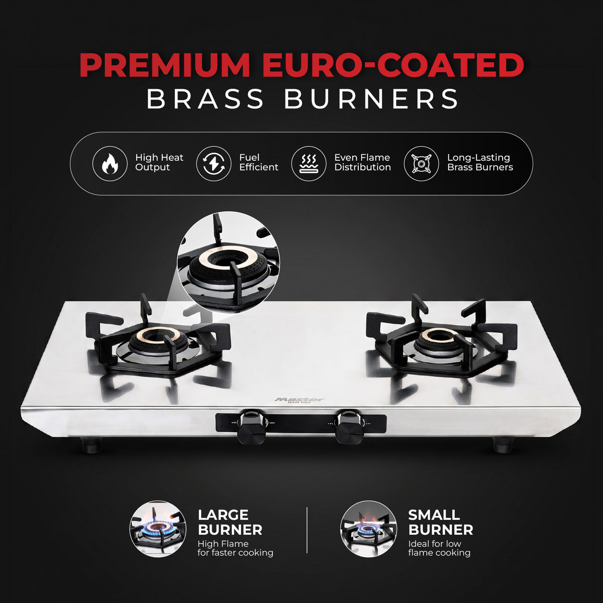 Altis Premium Stainless Steel LPG Gas Stove – 2 Burner