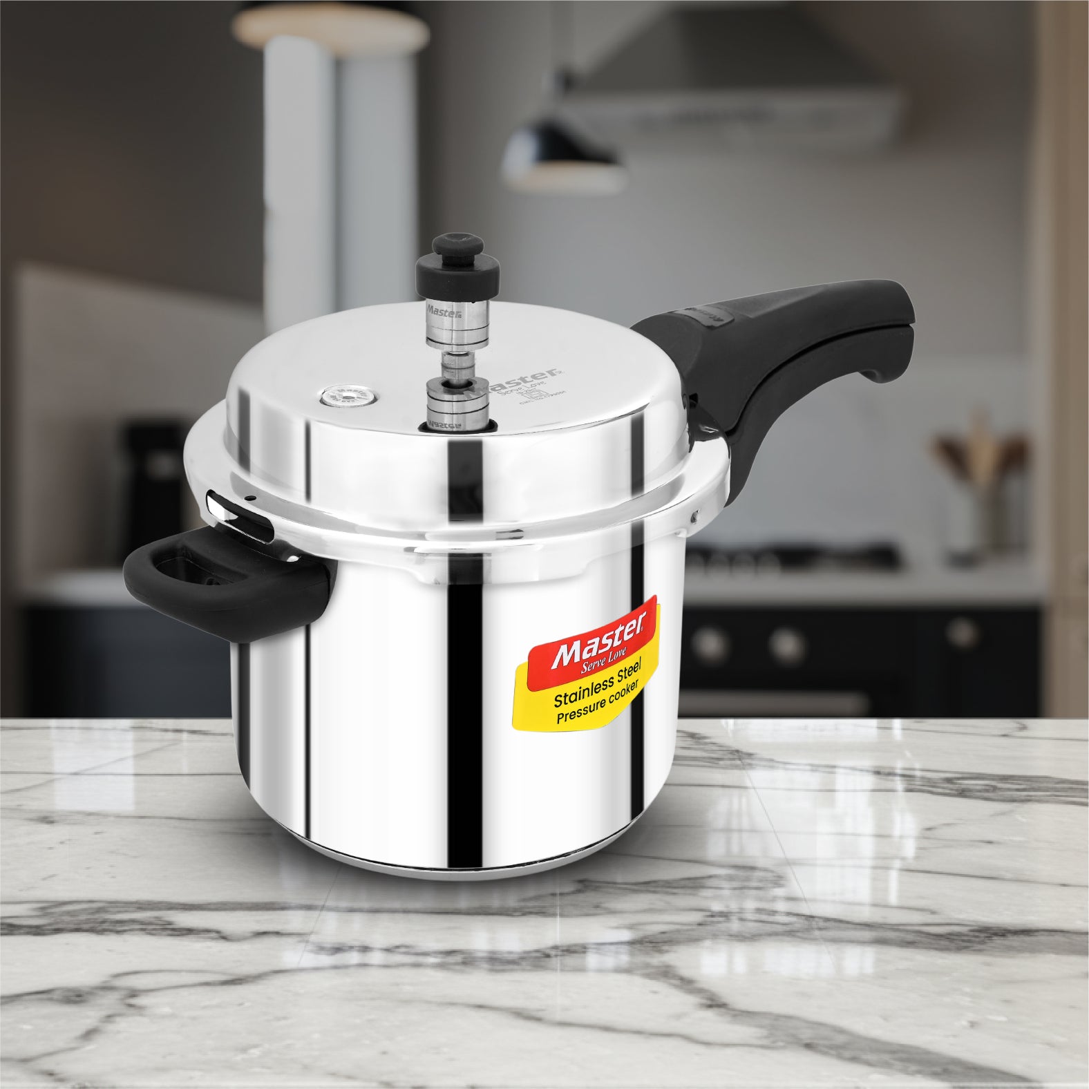 Smart 5L Stainless Steel Outer Lid Pressure Cooker - Induction Base