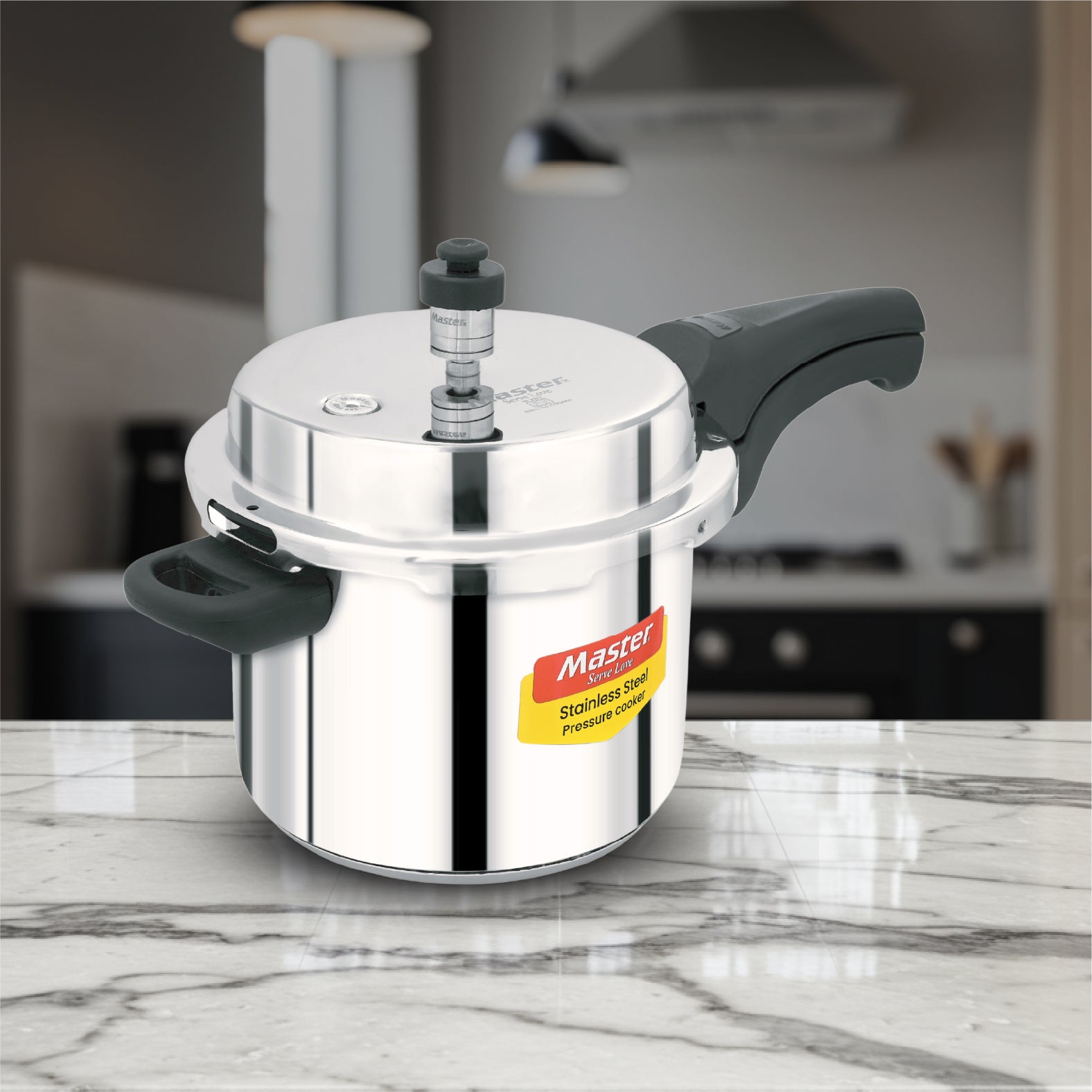 Smart 3L Stainless Steel Outer Lid Pressure Cooker - Induction Base