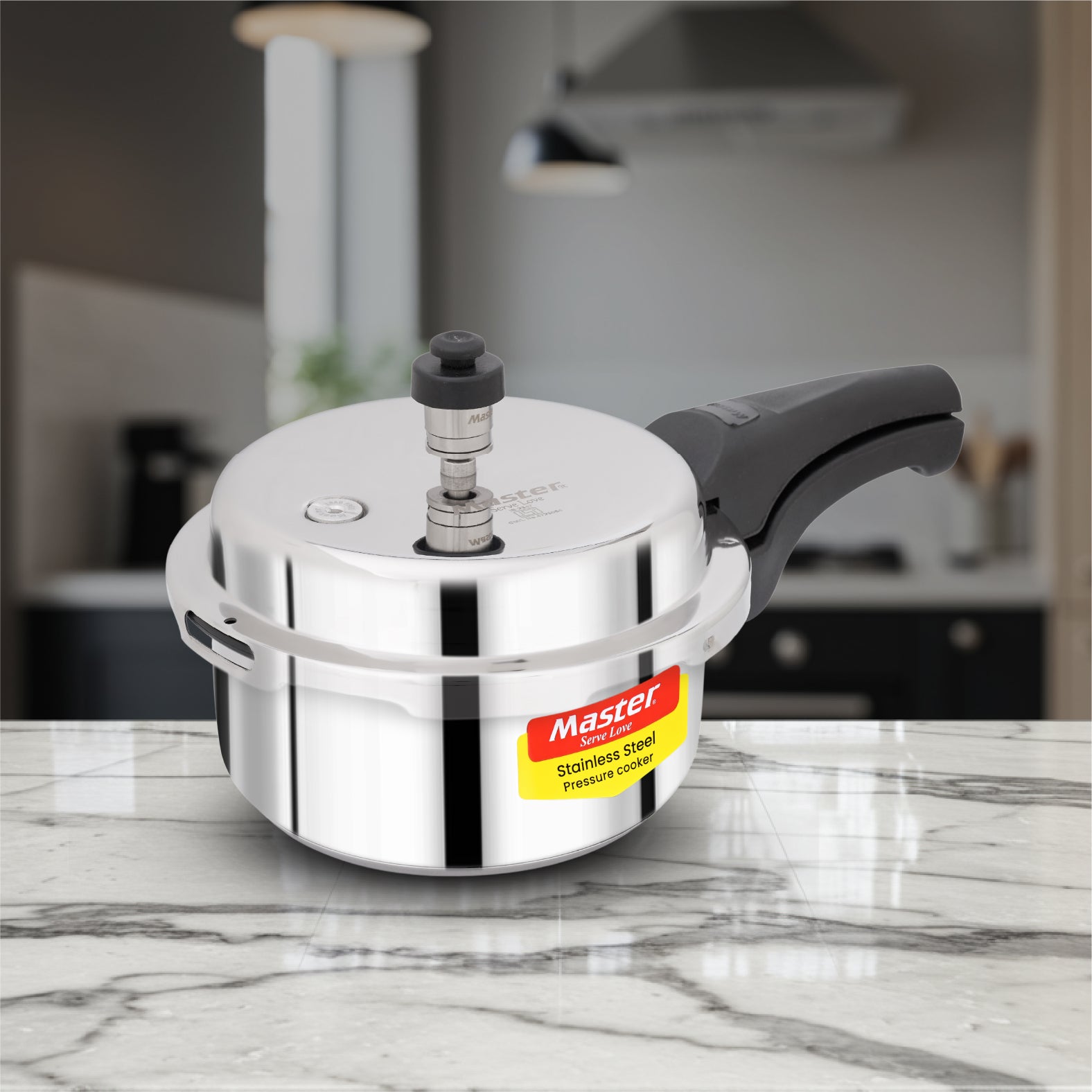 Smart 2L Stainless Steel Outer Lid Pressure Cooker - Induction Base - Master