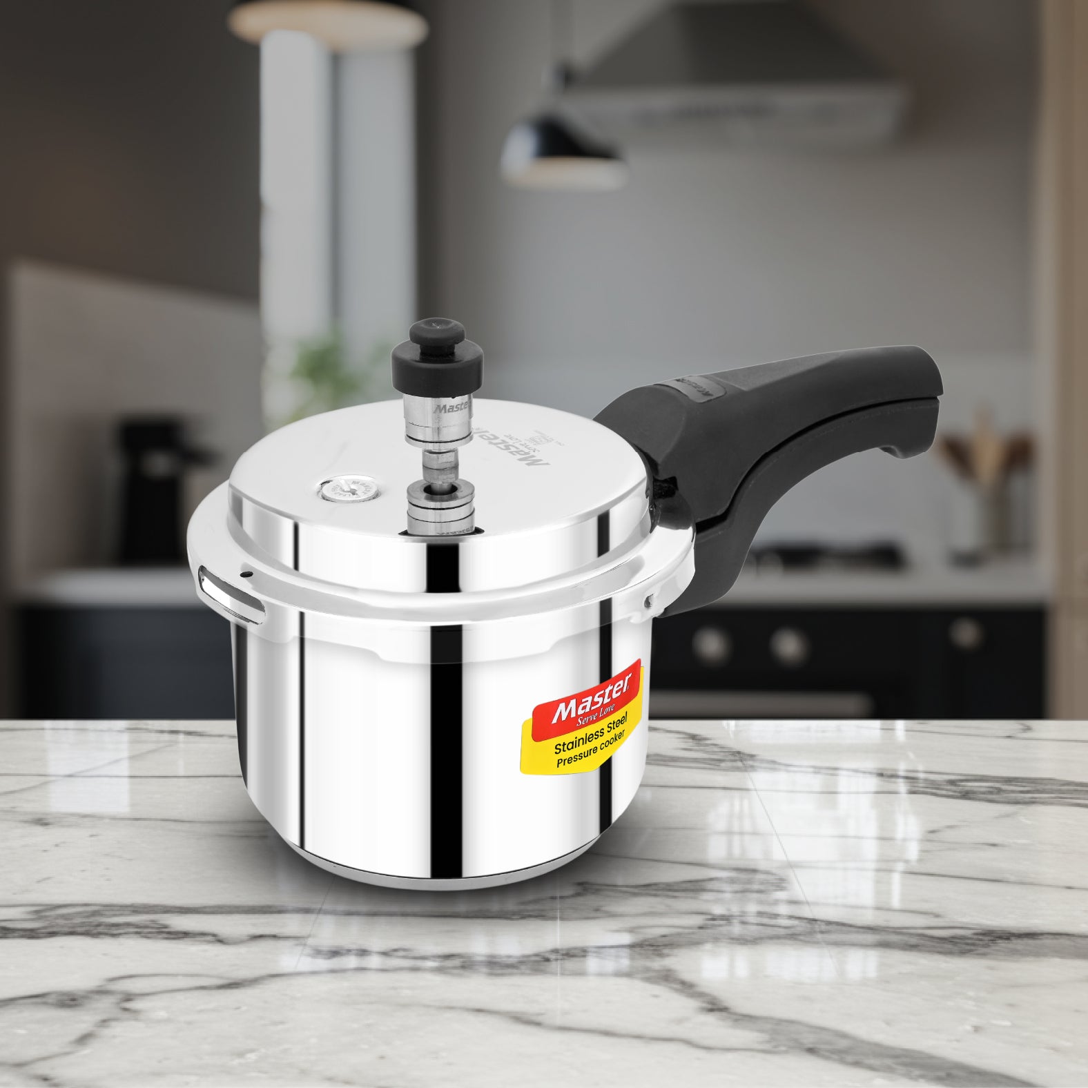 Smart 1.5L Stainless Steel Outer Lid Pressure Cooker - Induction Base