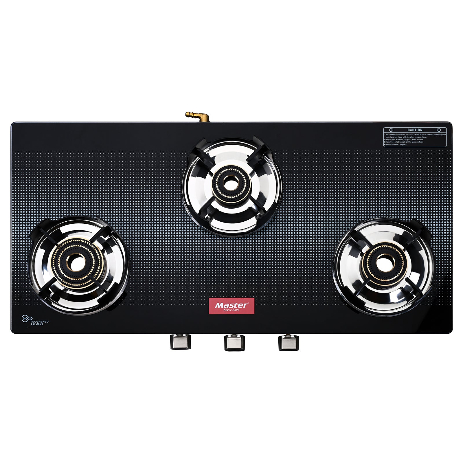 Cyclo PRO 3 Burner Jumbo Glass Top Gas Stove