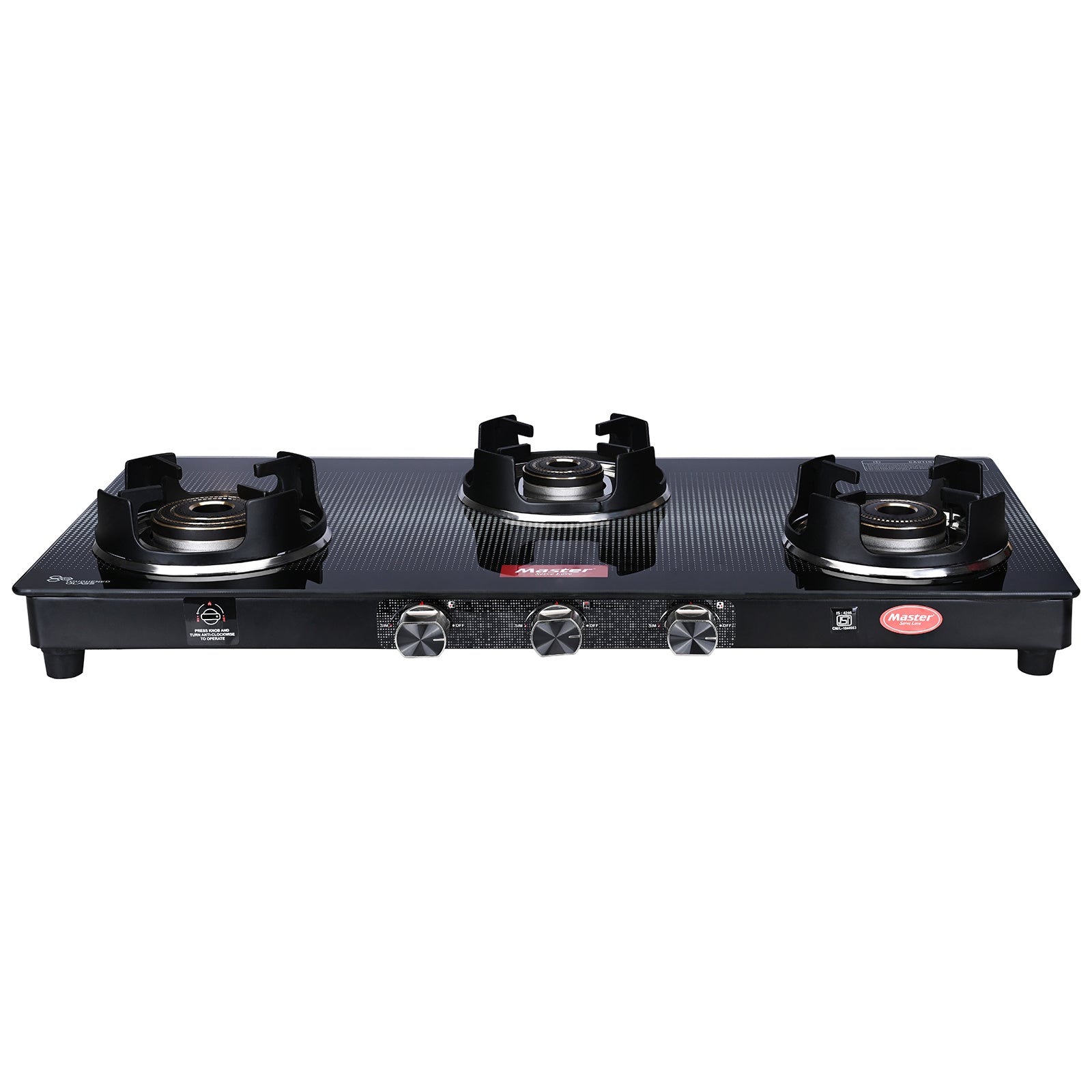 Cyclo PRO 3 Burner Jumbo Glass Top Gas Stove