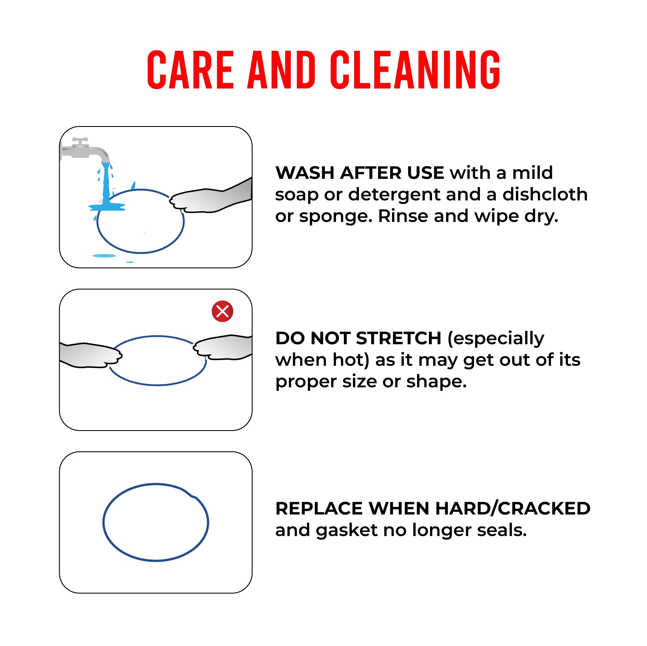 Gasket Inner Lid Silicone Large