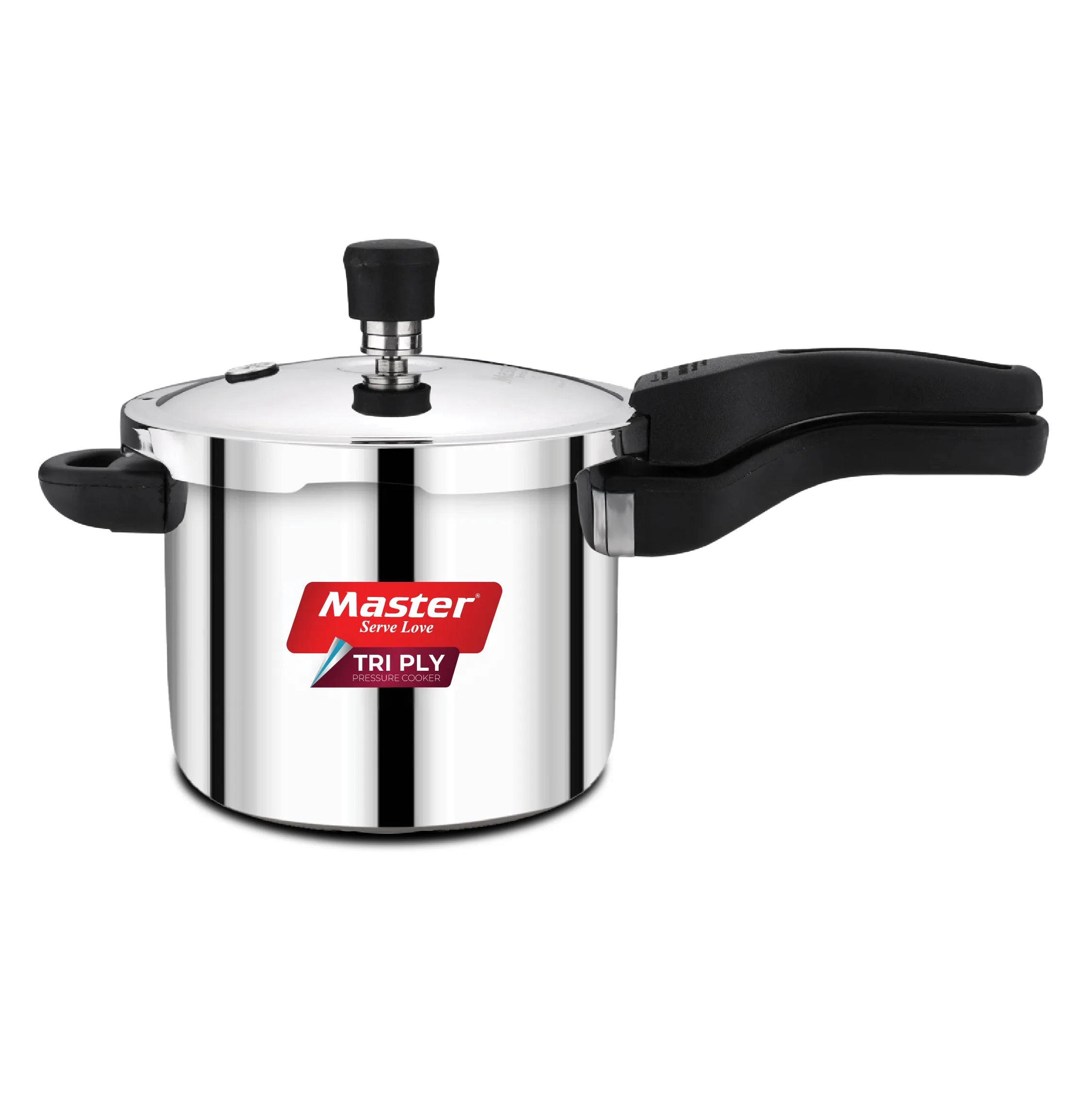 Nova 3L Tri Ply Flat Outer Lid Pressure Cooker Induction Base