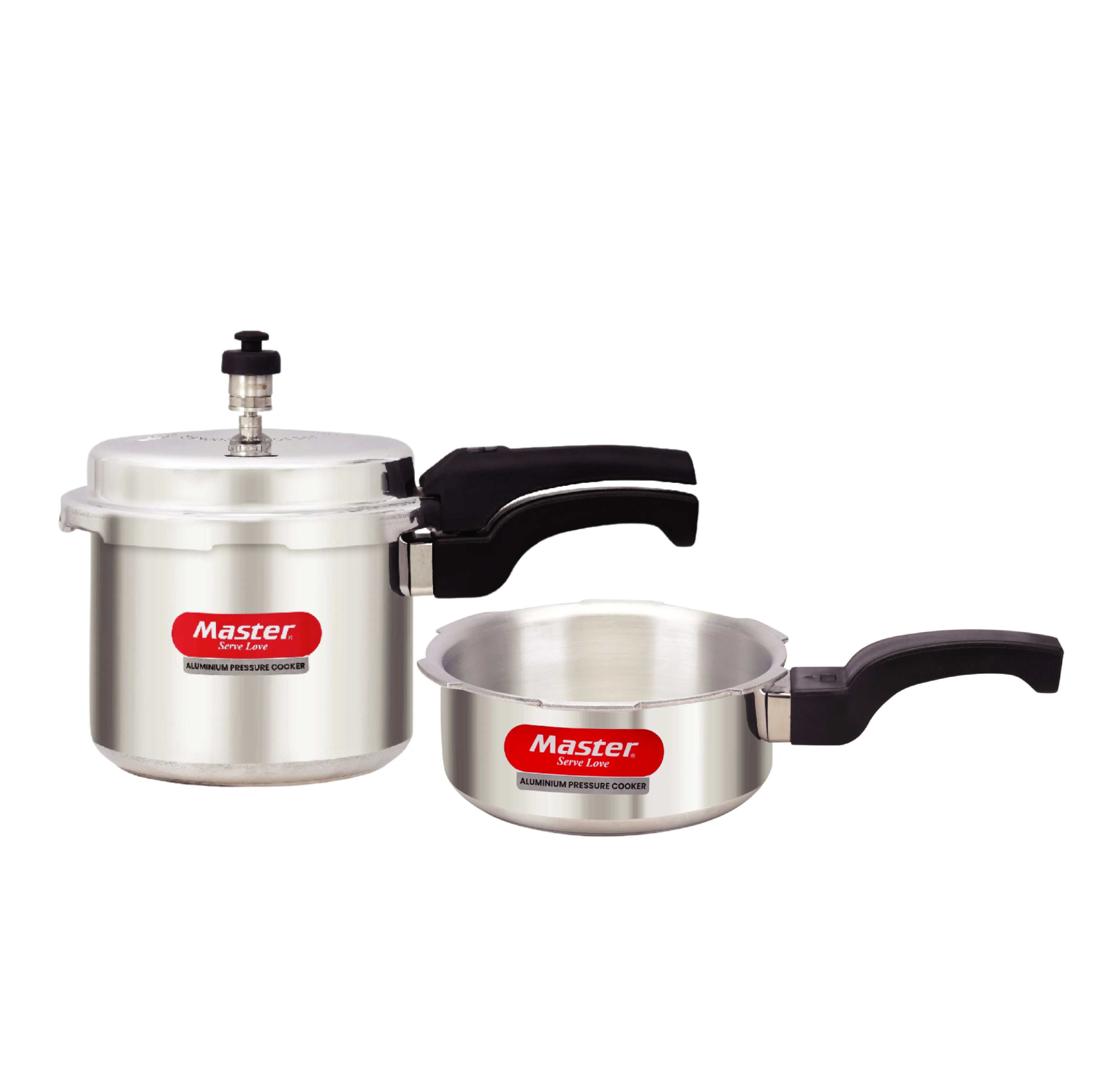 Perfect Aluminium Outer Lid Pressure Cooker Combo - 3L + 2L Pan - Induction Base