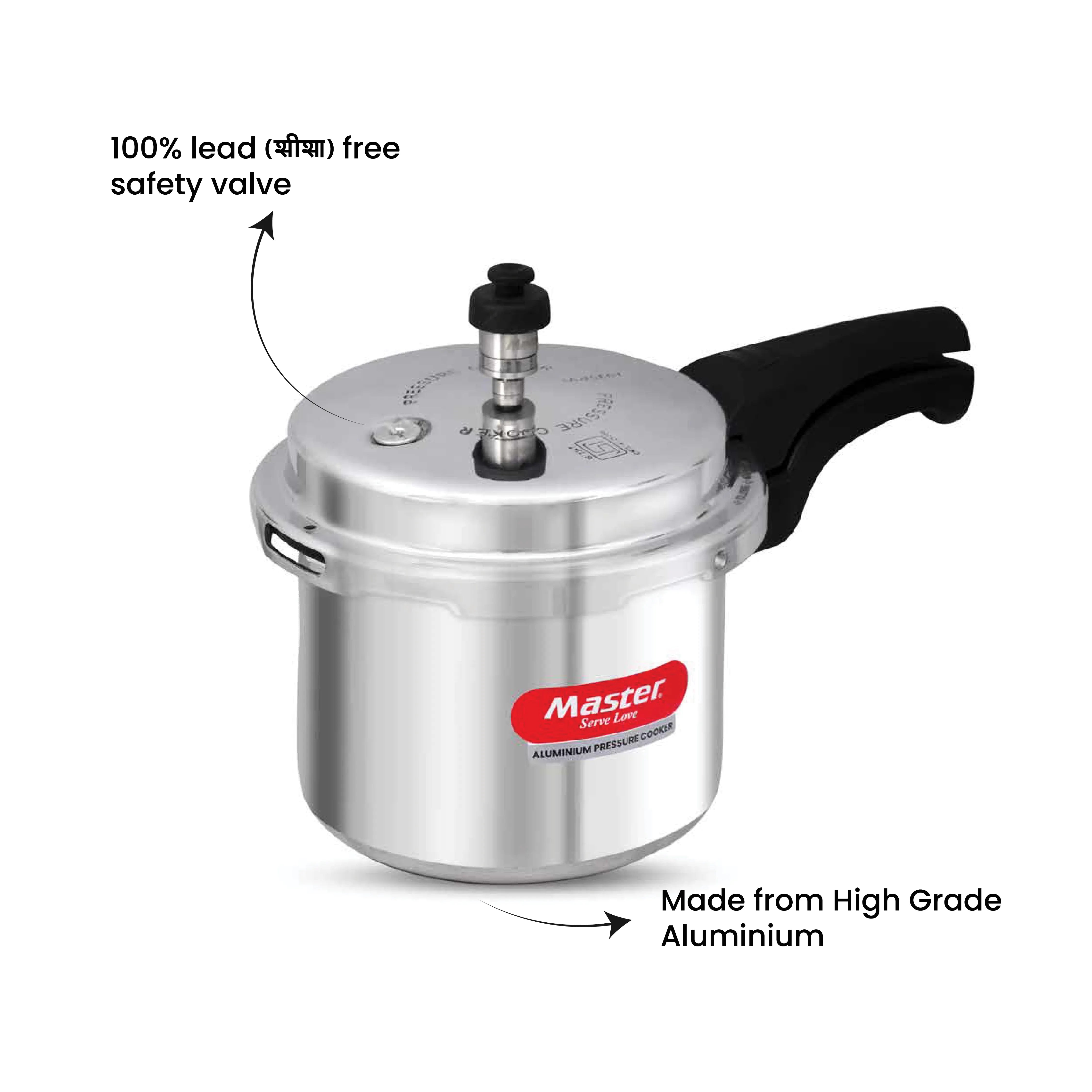 Perfect Aluminium Outer Lid Pressure Cooker Combo - 3L + 2L Pan - Induction Base