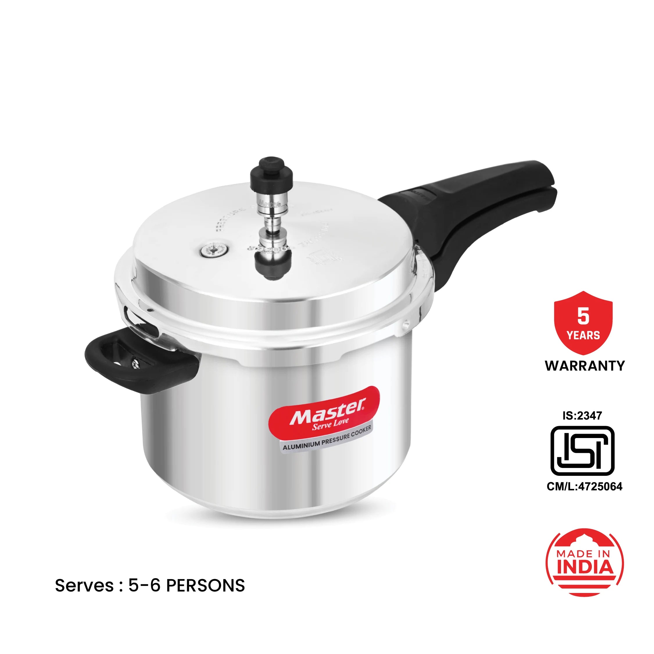 Perfect Aluminium Outer Lid Pressure Cooker Combo - 5L + 3L + 2L Pan