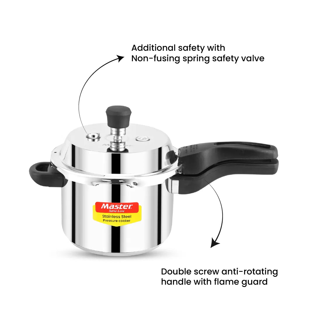 Prima 3L Stainless Steel Outer Lid Pressure Cooker