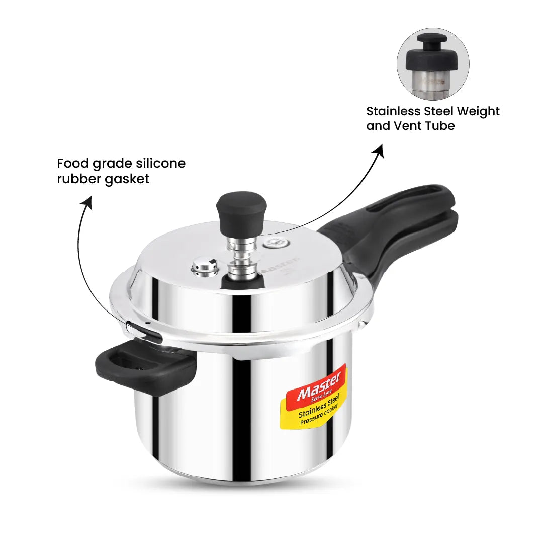 Prima 3L Stainless Steel Outer Lid Pressure Cooker