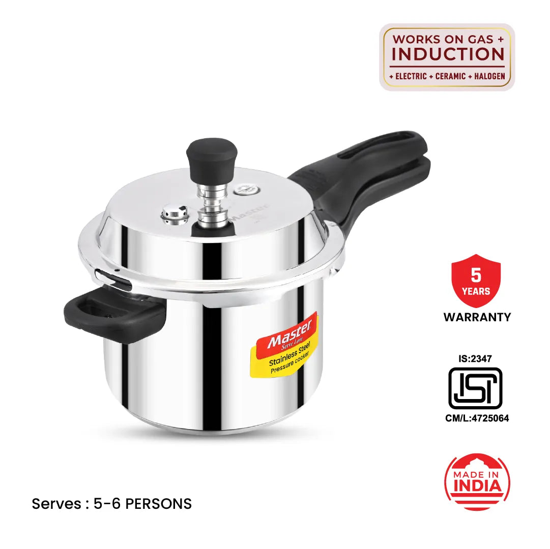 Prima 3L Stainless Steel Outer Lid Pressure Cooker