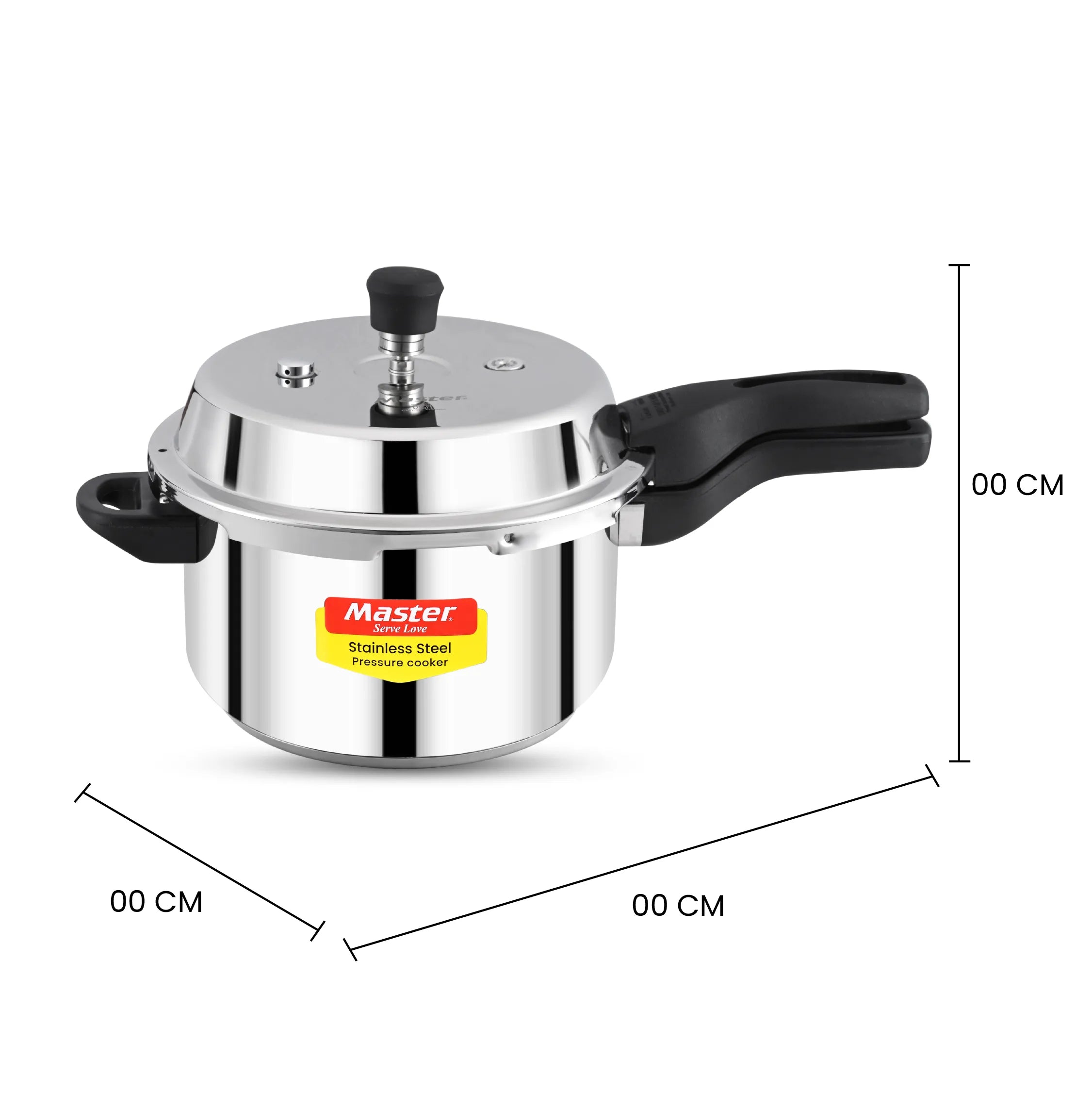 Prima 5L Stainless Steel Outer Lid Pressure Cooker - Induction Base