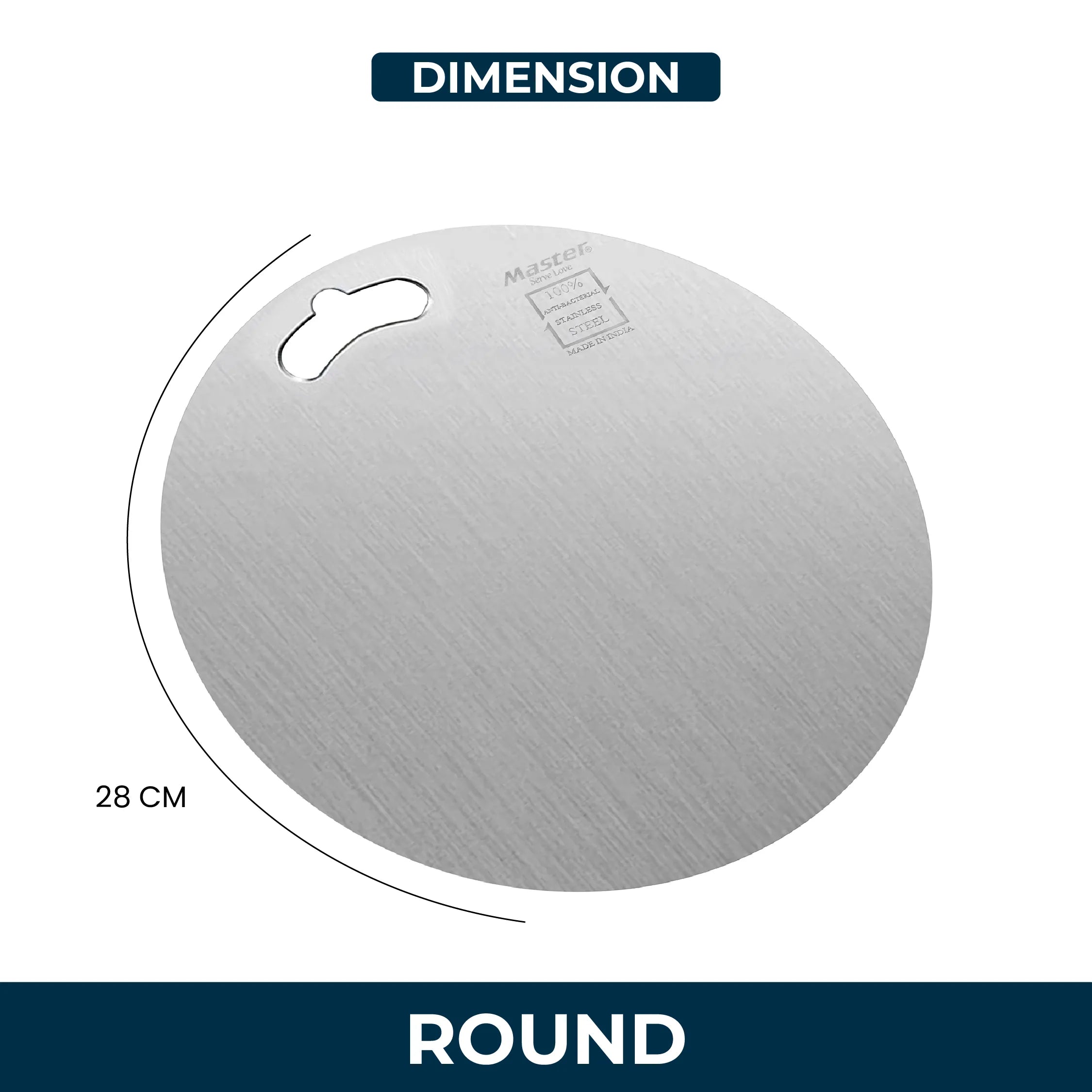 Slice Stainless Steel Cutting Board - Round