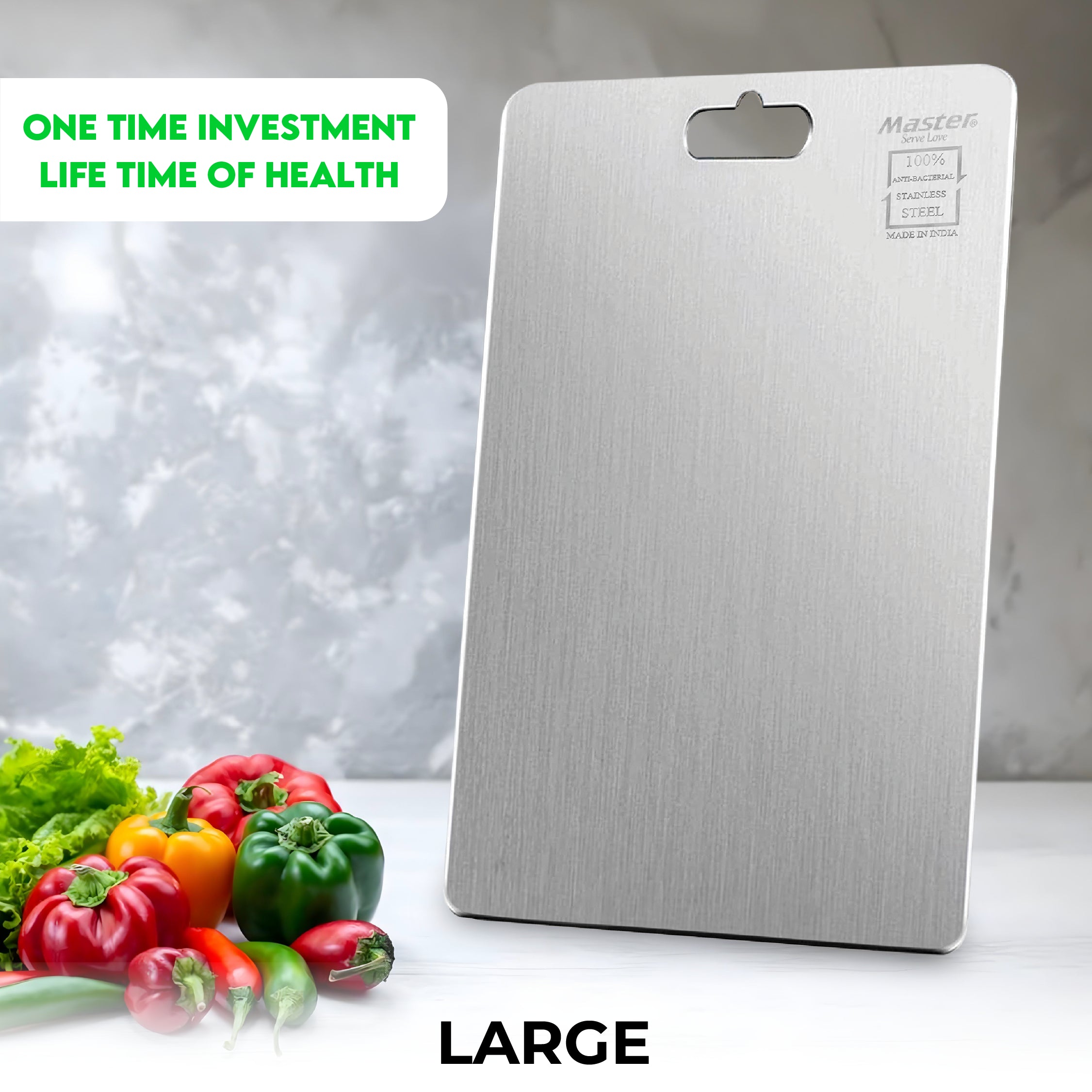 Slice Stainless Steel Cutting Board - Large - Master