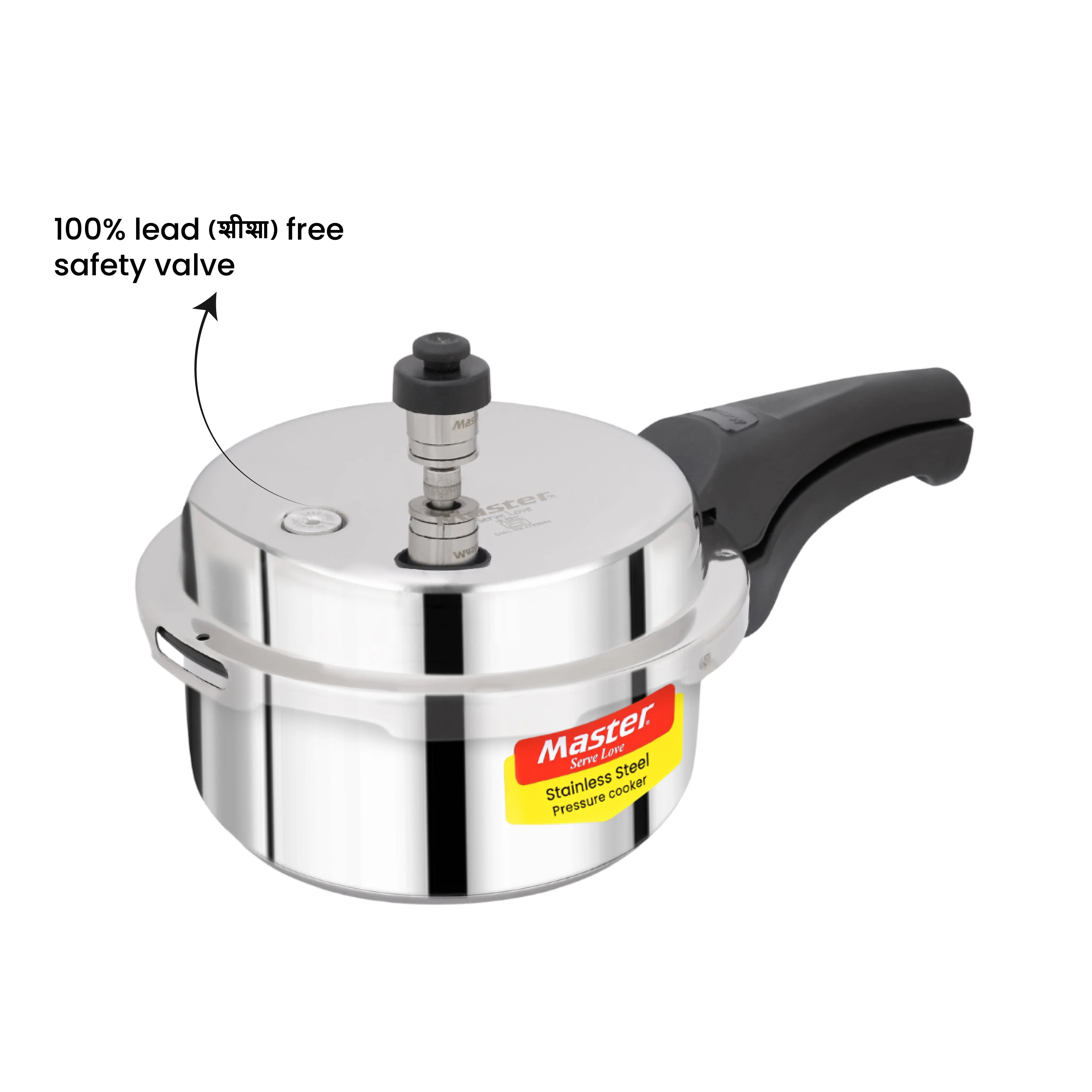 Smart 2L Stainless Steel Outer Lid Pressure Cooker - Induction Base