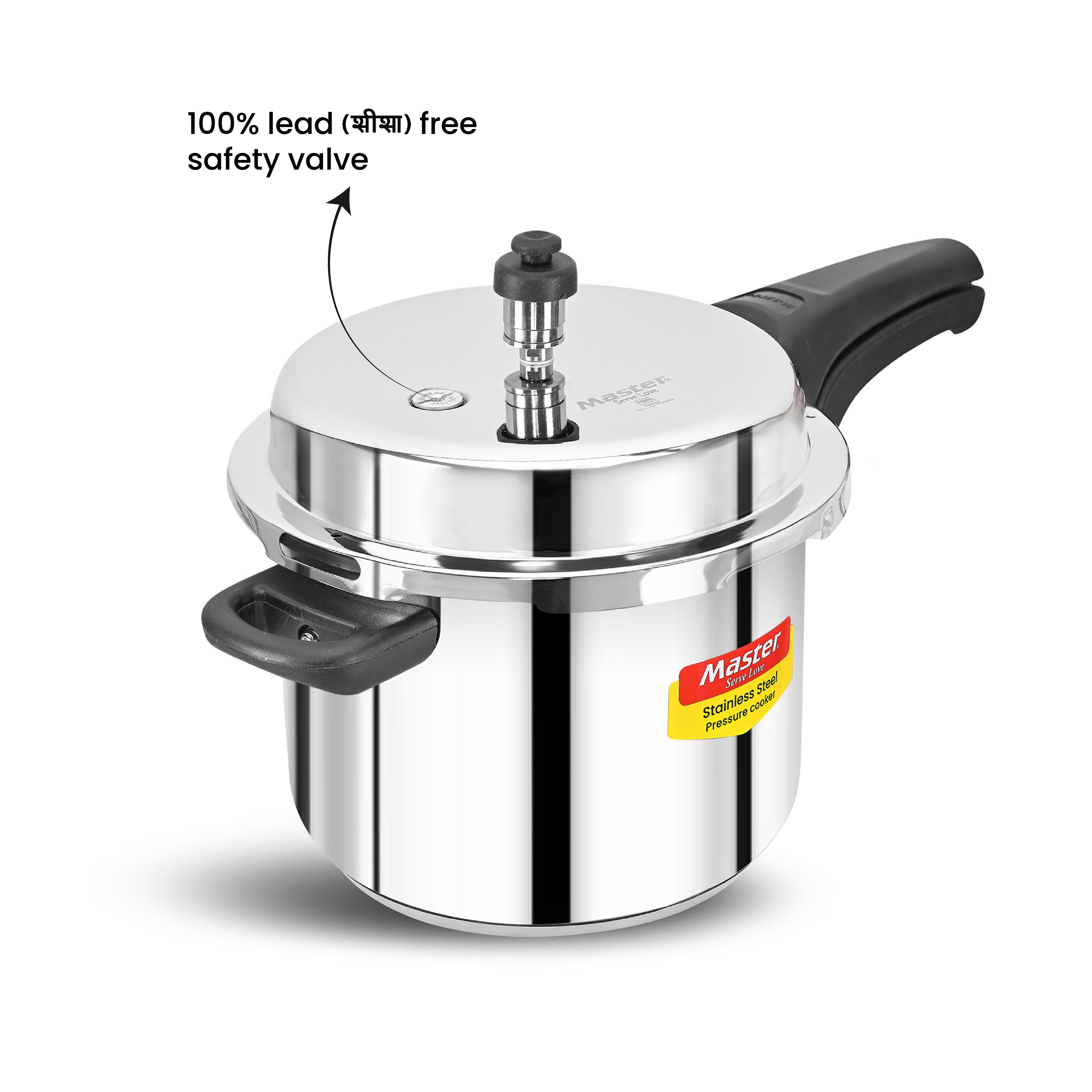 Smart 5L Stainless Steel Outer Lid Pressure Cooker - Induction Base