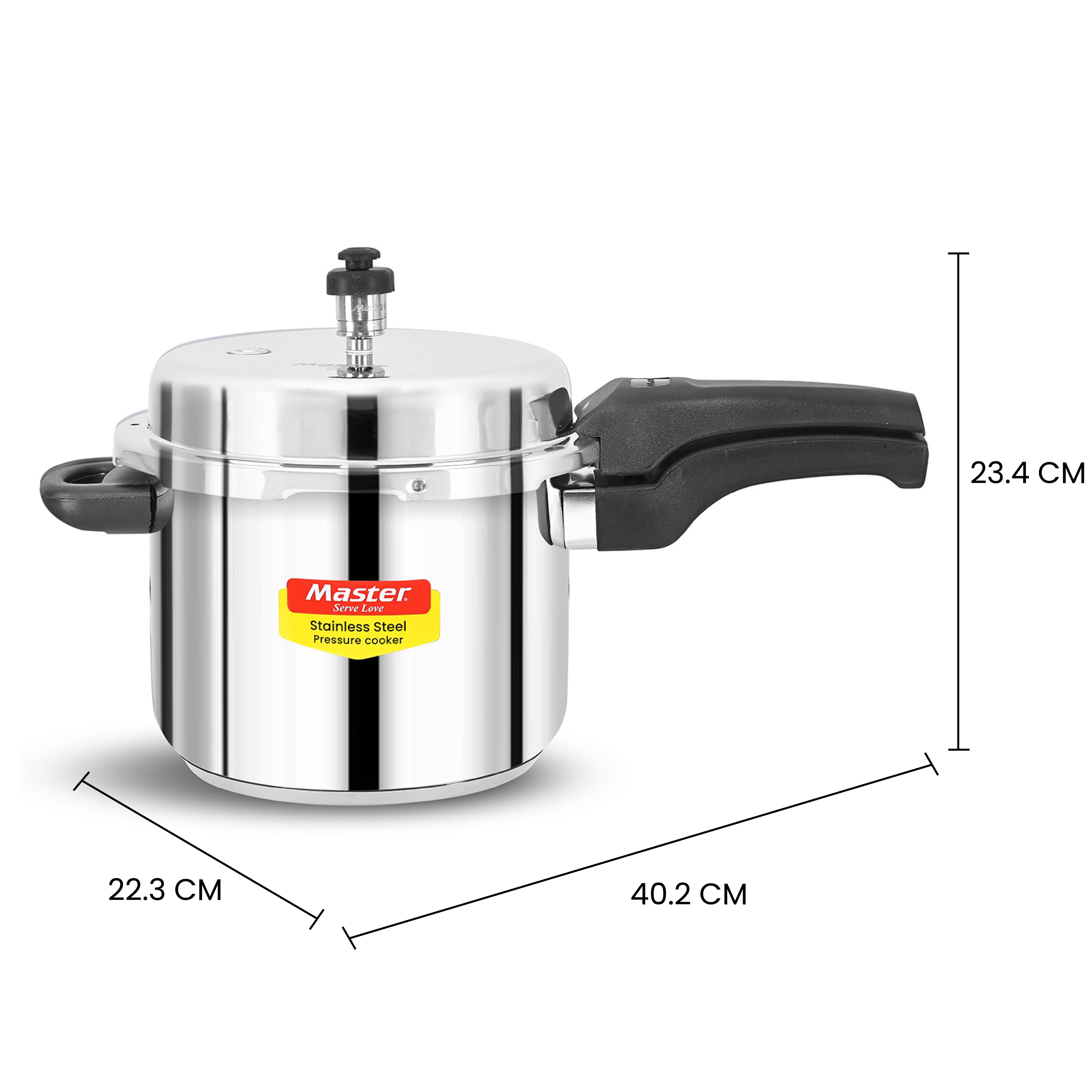 Smart 5L Stainless Steel Outer Lid Pressure Cooker - Induction Base