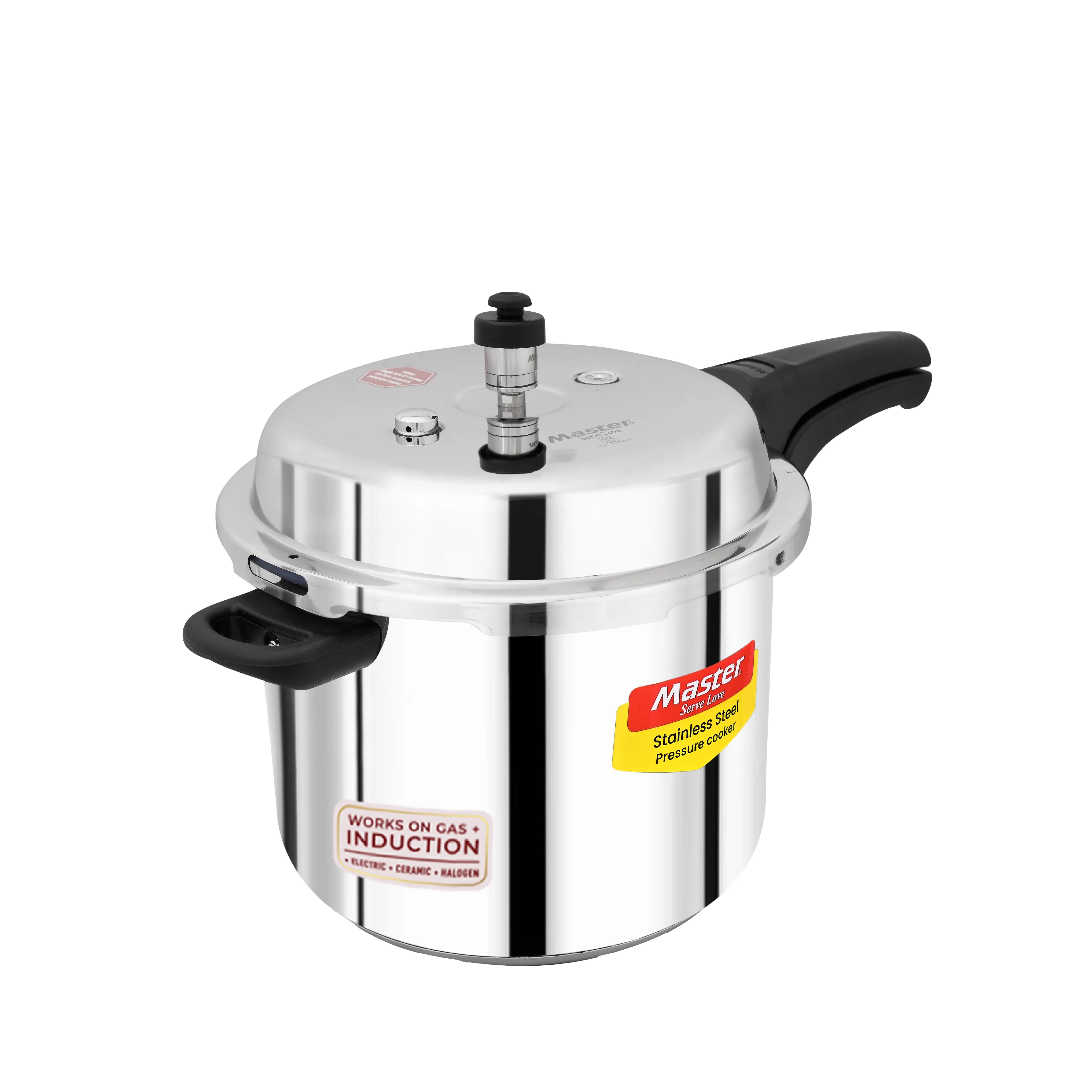 Stello 8L Stainless Steel Outer Lid Pressure Cooker - Induction Base - Master