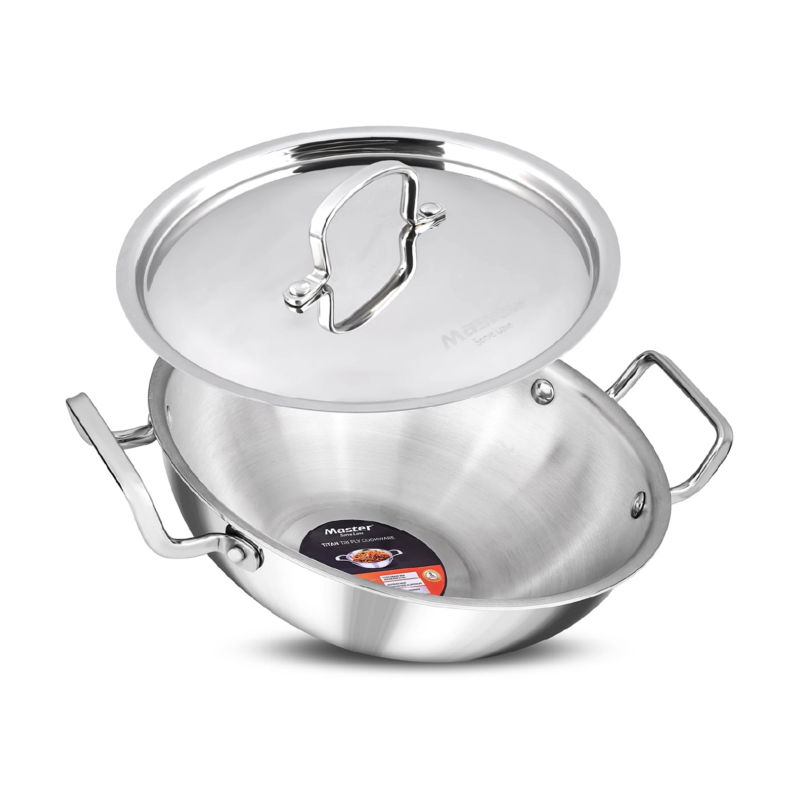 Titan 20cm Kadai with Steel Lid - Master