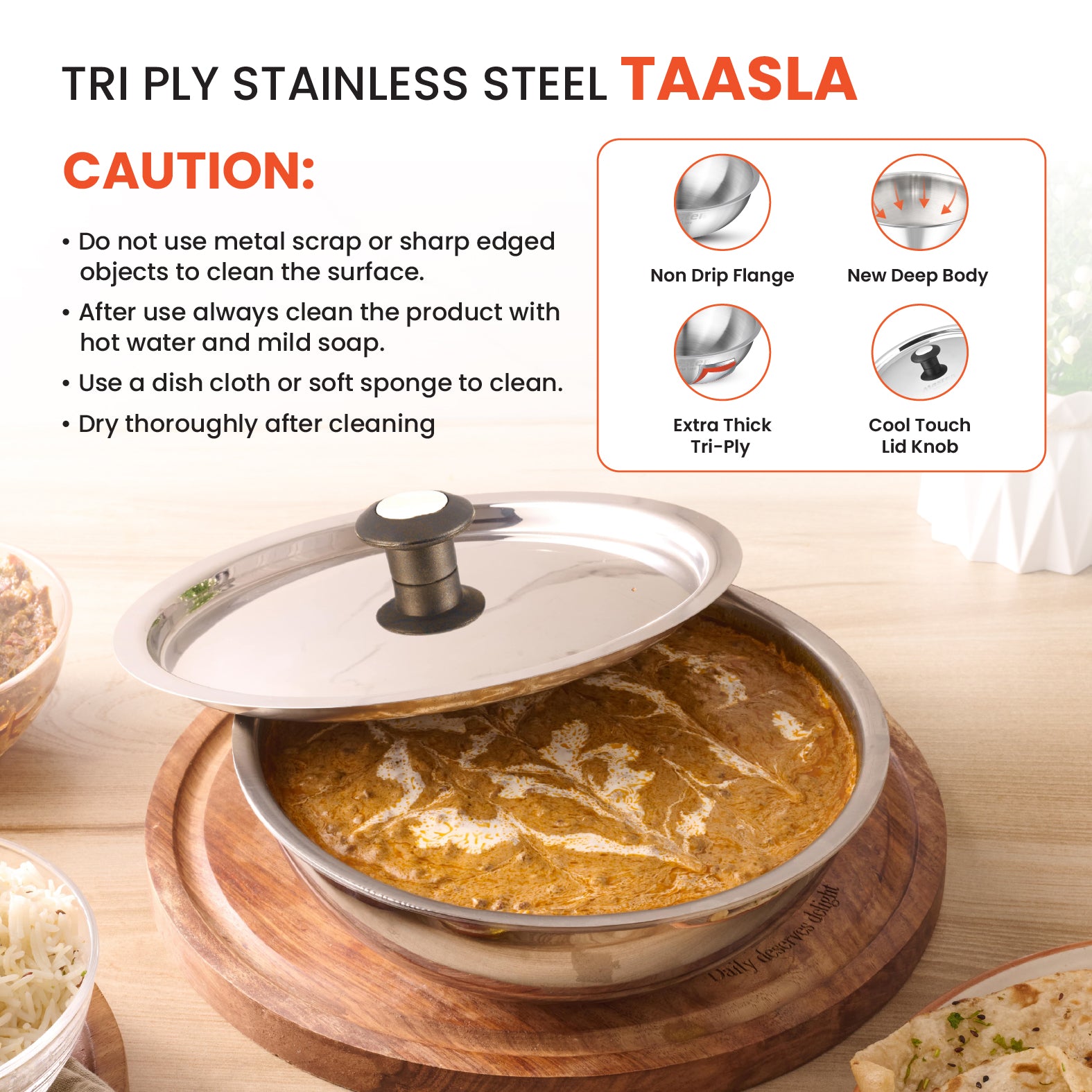 Titan 20cm Taasla with Steel Lid - Master