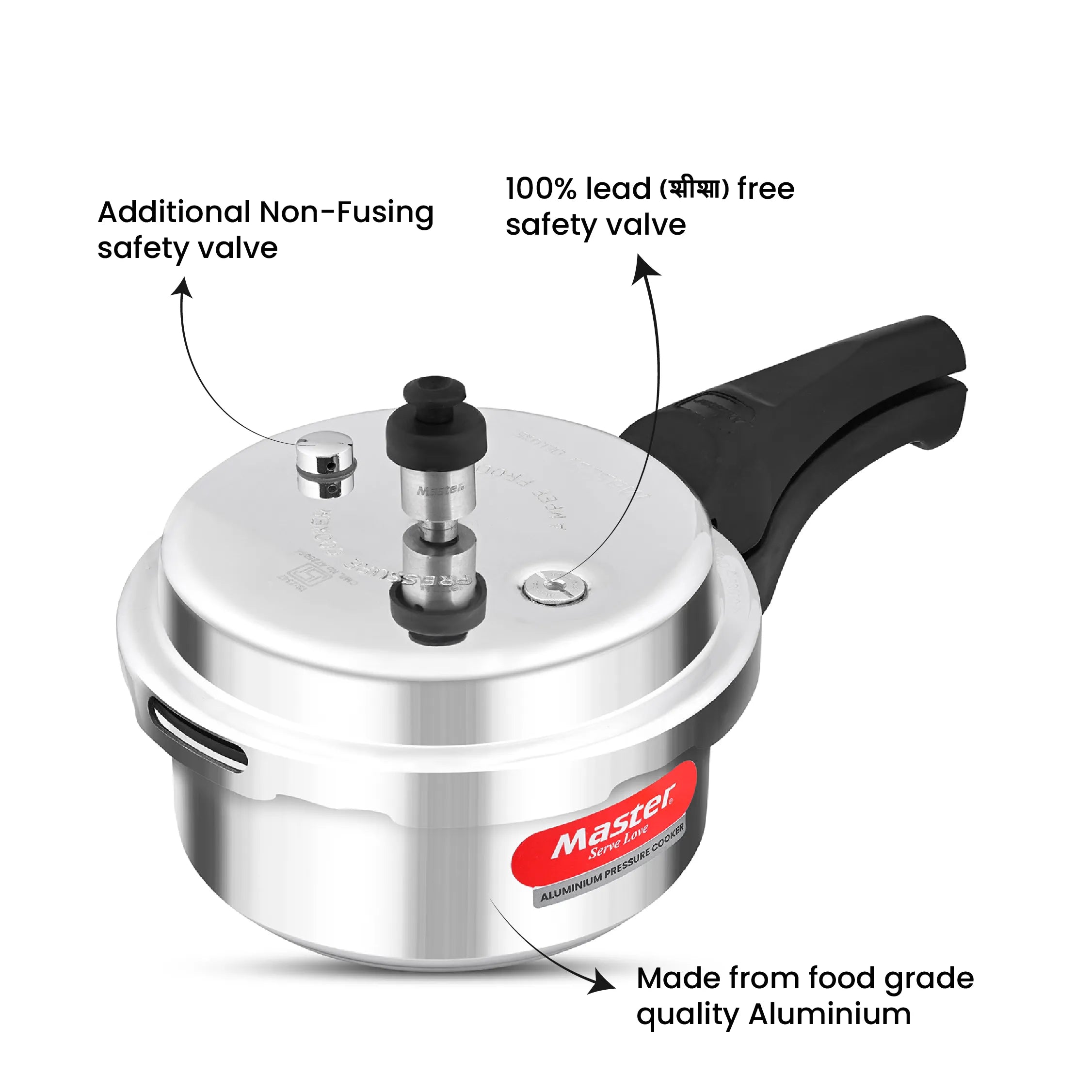 Deluxe 2L Aluminium Outer Lid - Heavy-Premium Pressure Cooker