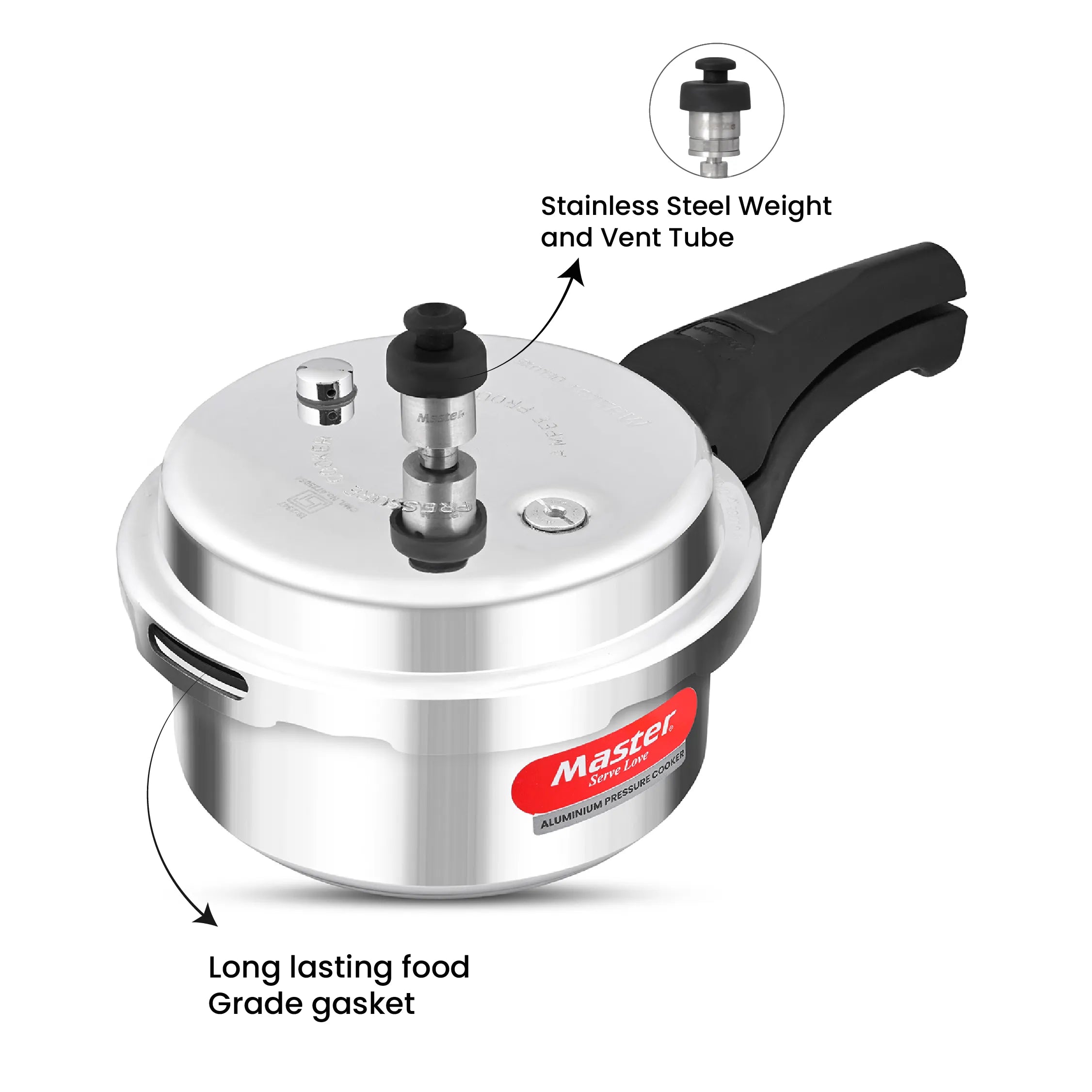 Deluxe 2L Aluminium Outer Lid - Heavy-Premium Pressure Cooker