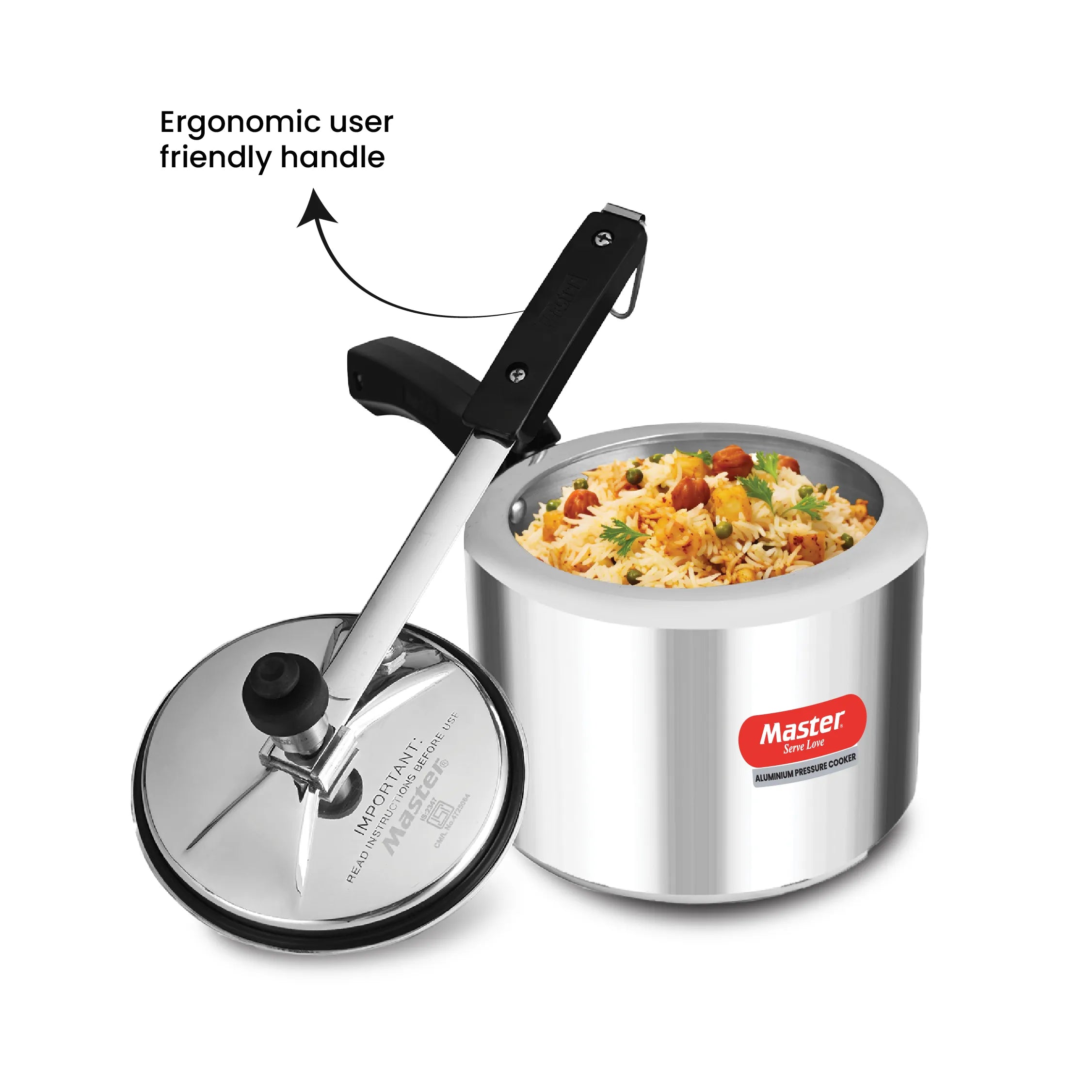 Perfect 3L Aluminium Inner Lid Pressure Cooker - Induction Base