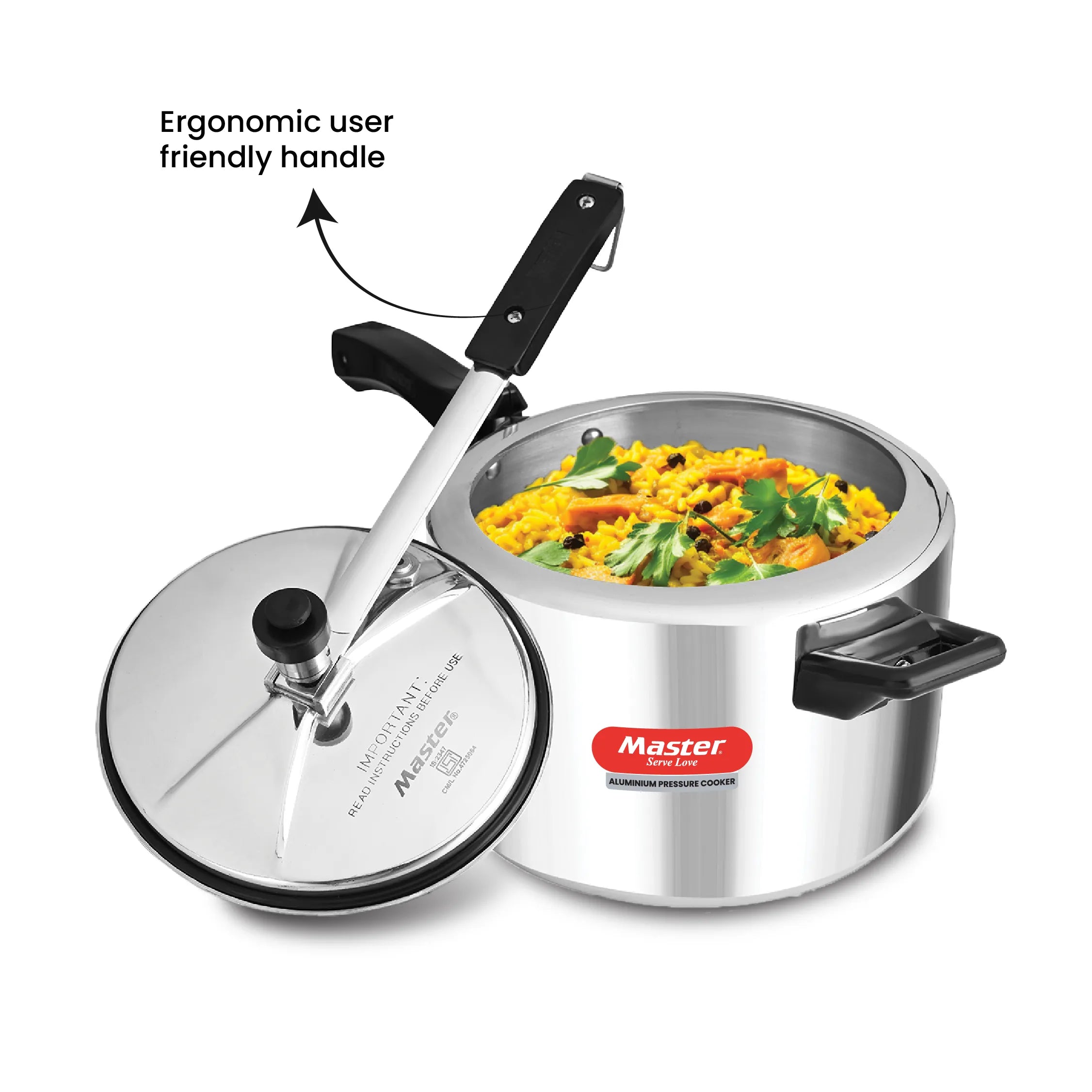 Perfect 5L Aluminium Inner Lid Pressure Cooker - Induction Base