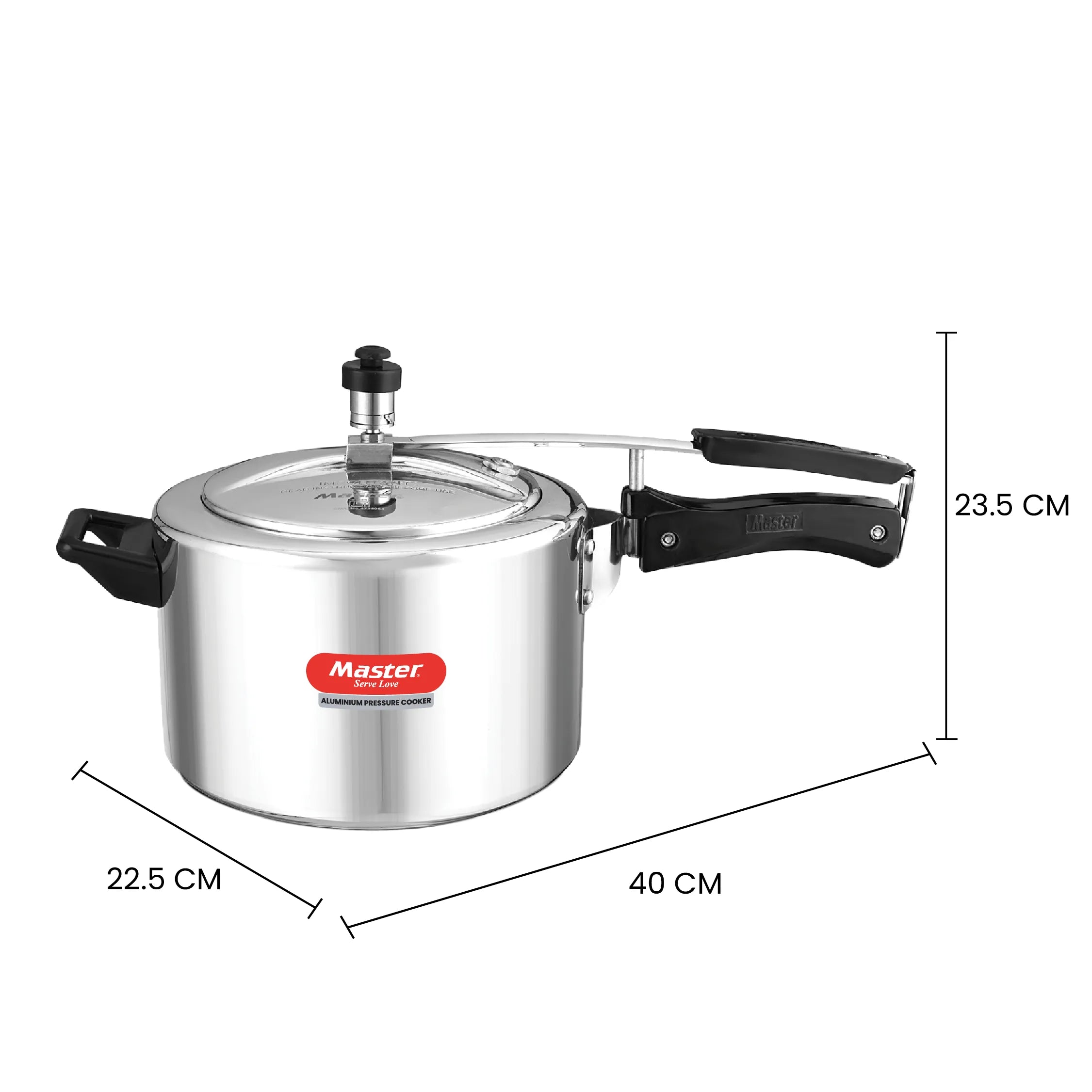 Perfect 5L Aluminium Inner Lid Pressure Cooker - Induction Base