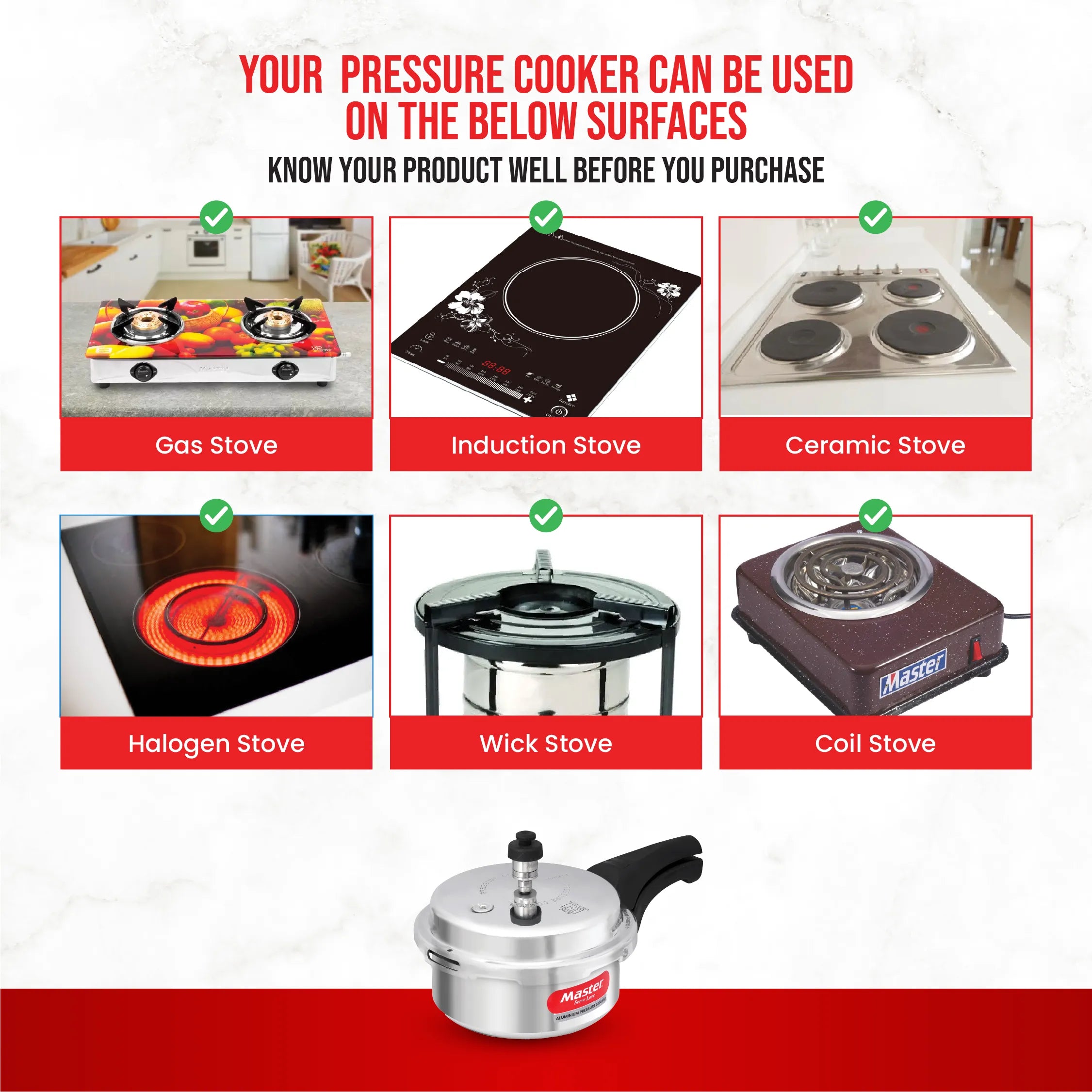 Popular 2L Aluminium Outer Lid Pressure Cooker - Induction Base