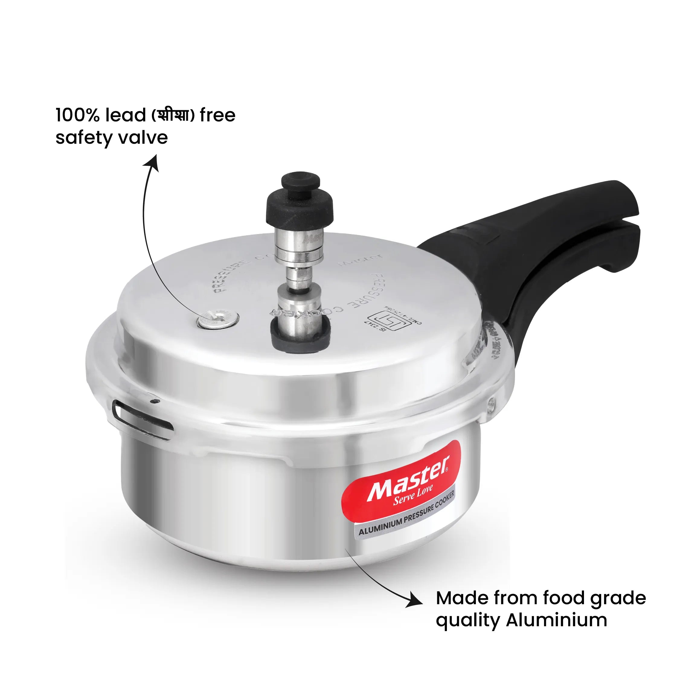 Popular 2L Aluminium Outer Lid Pressure Cooker - Induction Base