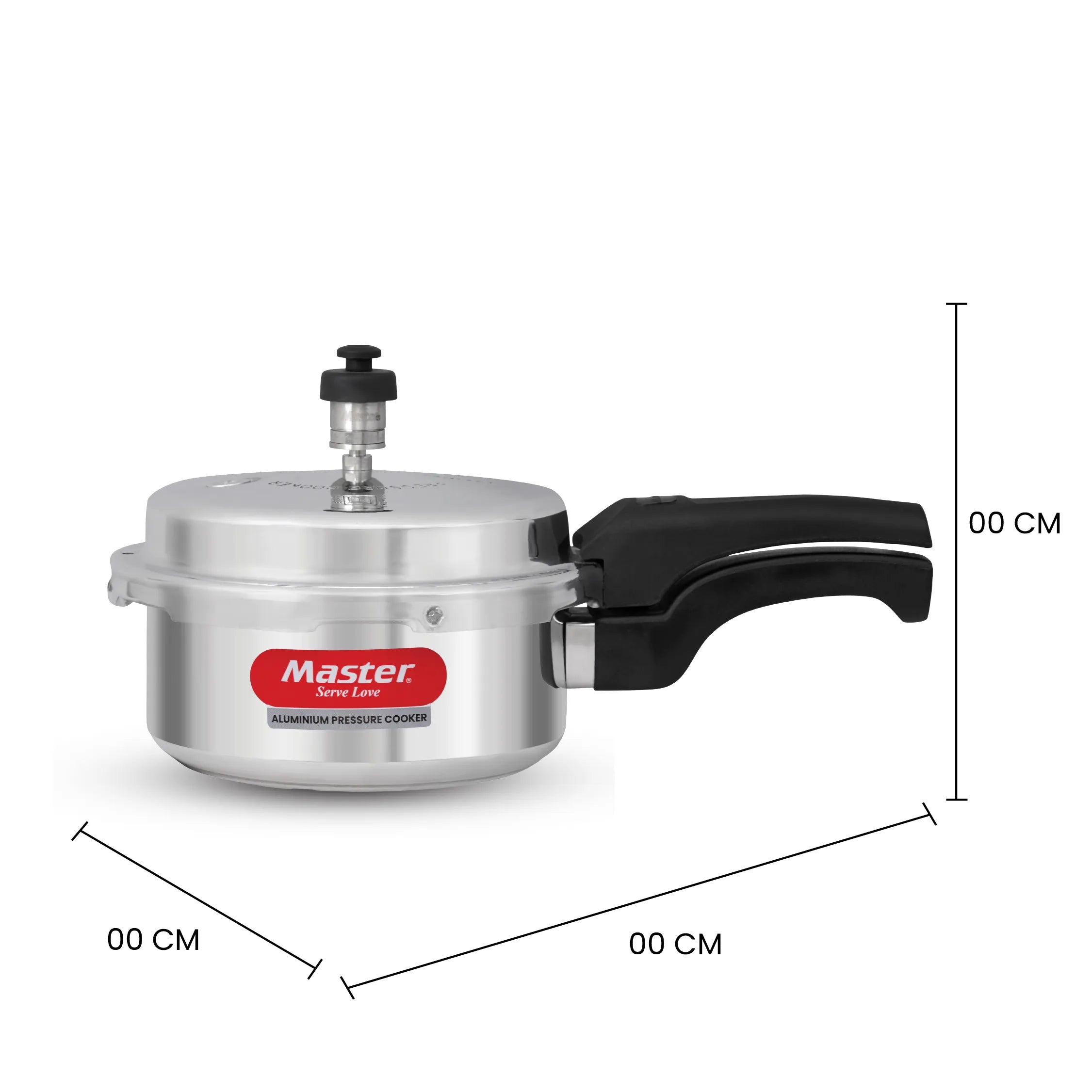 Popular 2L Aluminium Outer Lid Pressure Cooker - Induction Base