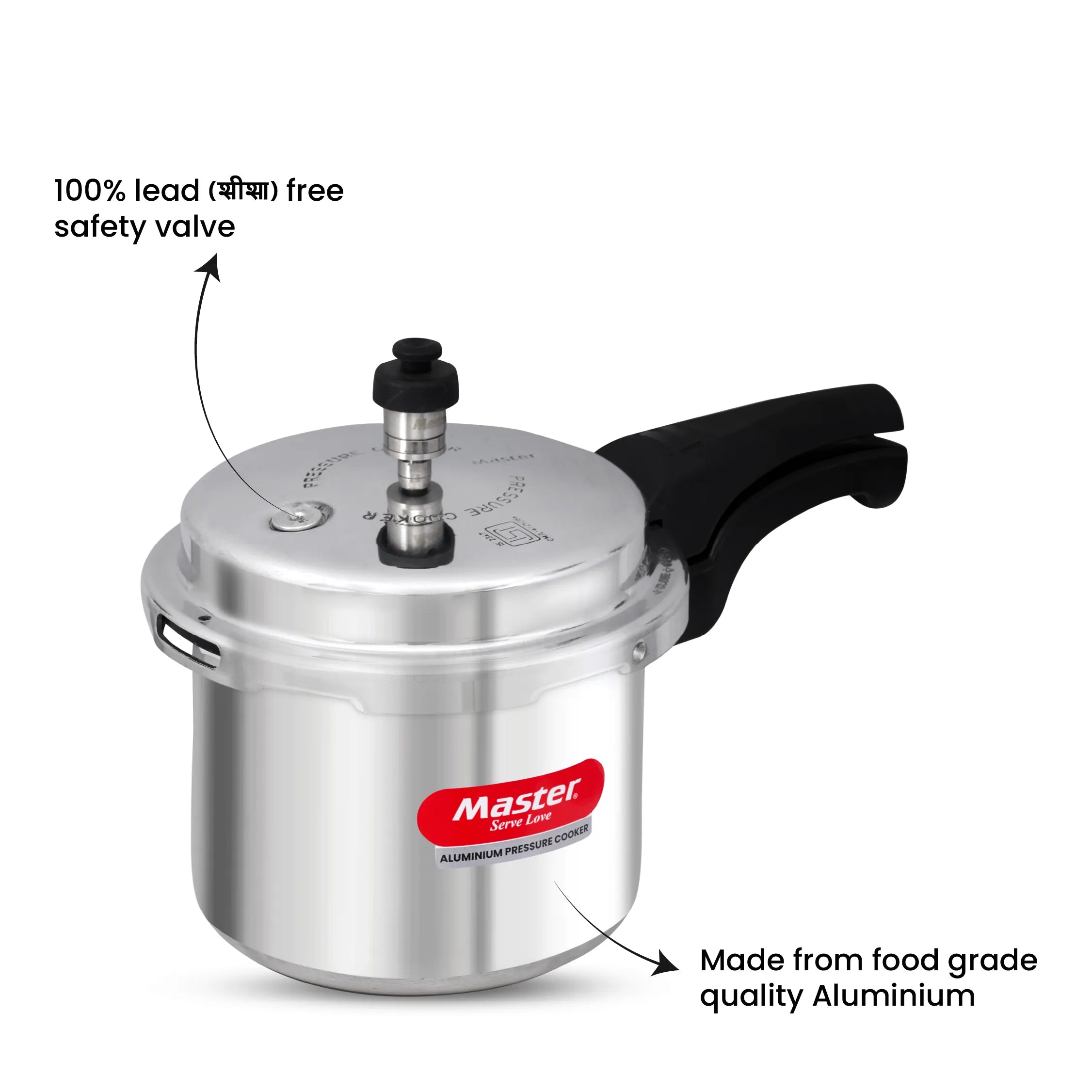 Popular 3L Aluminium Outer Lid Pressure Cooker - Induction Base