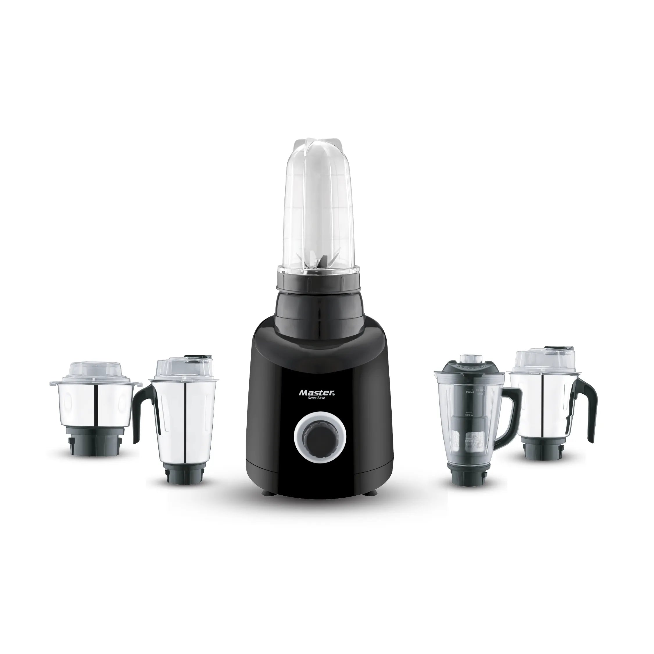 Wonder 850 W Mixer Grinder with 5 Jars (Grey)